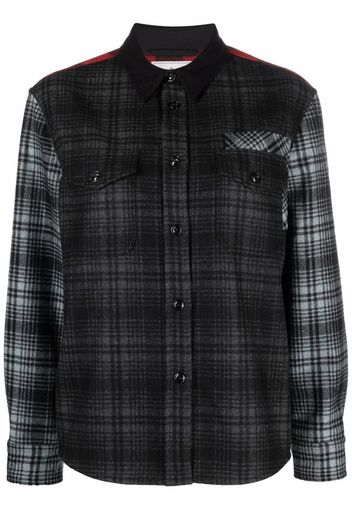 Woolrich plaid-print colour-block shirt - Grigio