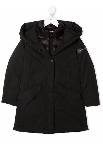 Woolrich Kids layered padded coat - Nero