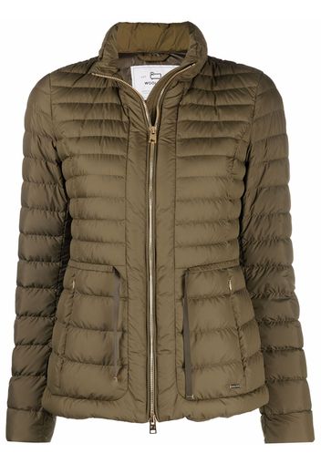 Woolrich quilted feather-down puffer jacket - Verde