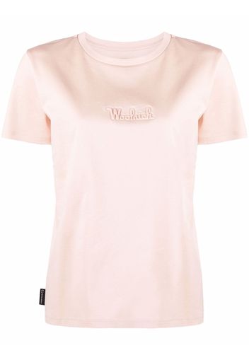 Woolrich debossed-logo T-shirt - Rosa