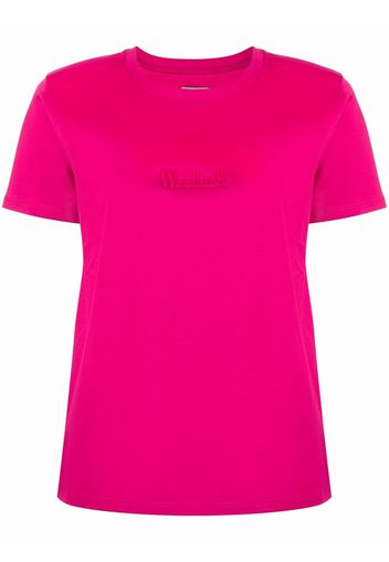 Woolrich debossed-logo T-shirt - Rosa