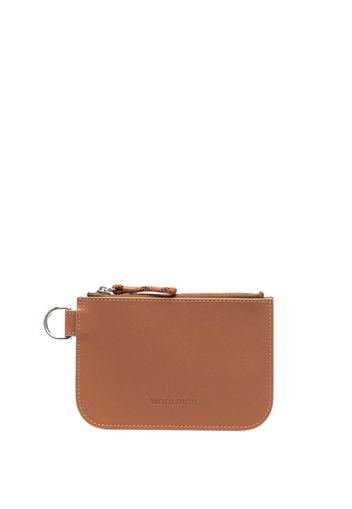 Woolrich zipped leather wallet - Marrone