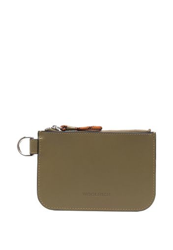 Woolrich zipped leather wallet - Verde