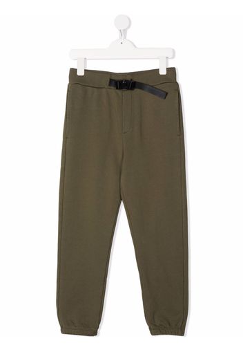 Woolrich Kids buckled organic-cotton track pants - Verde