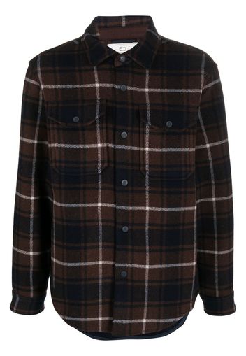 Woolrich plaid-check shirt jacket - Marrone