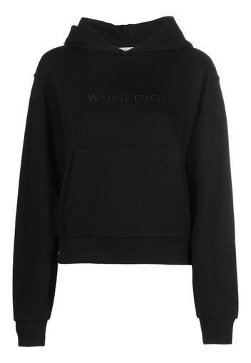 Woolrich embroidered-logo hoodie - Nero