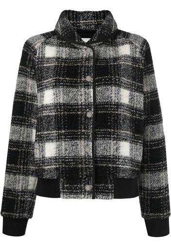 Woolrich Gentry check-print bomber jacket - Nero