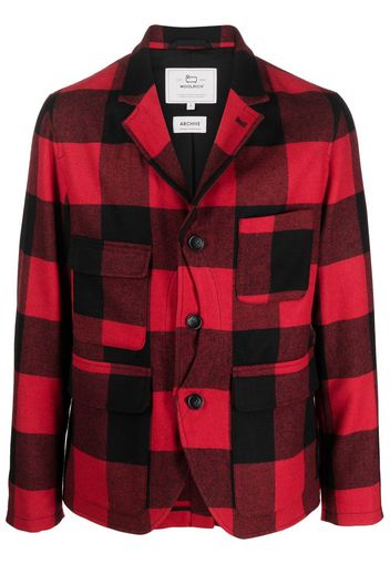 Woolrich Upland check-pattern blazer - Rosso