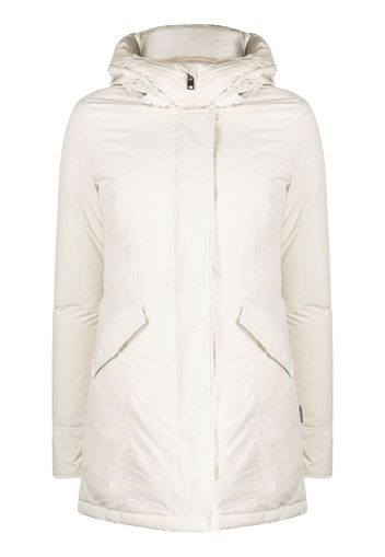 Woolrich hooded duck feather coat - Bianco