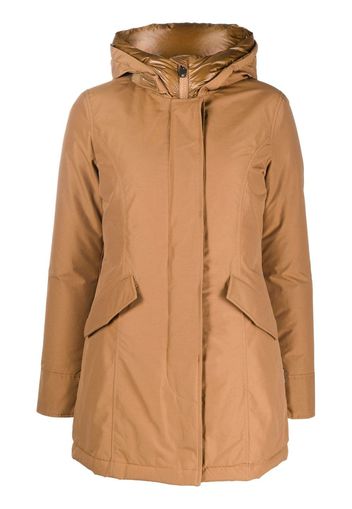 Woolrich hooded zipped parka - Marrone