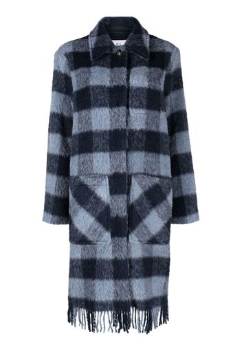 Woolrich check pattern coat - Blu