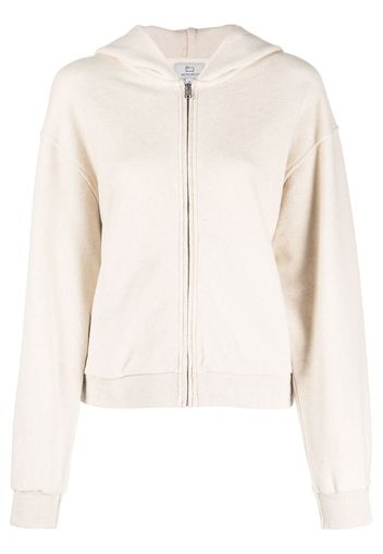 Woolrich zip-up cotton-linen hoodie - Toni neutri