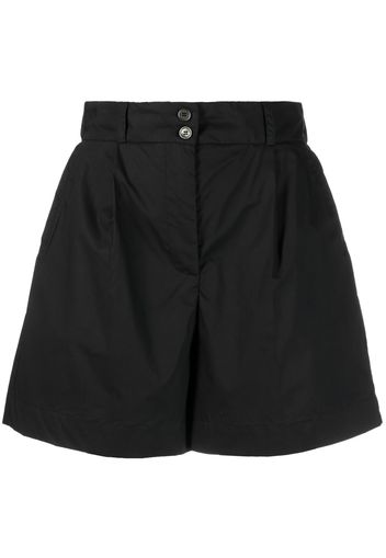 Woolrich pleat-detail high-waisted shorts - Nero