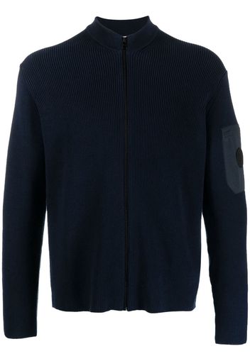 Woolrich Cardigan a coste con zip - Blu