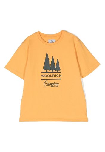 Woolrich Kids Road Trip logo-printed t-shirt - Giallo