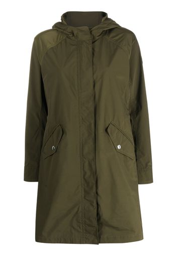 Woolrich hooded mid-length coat - Verde