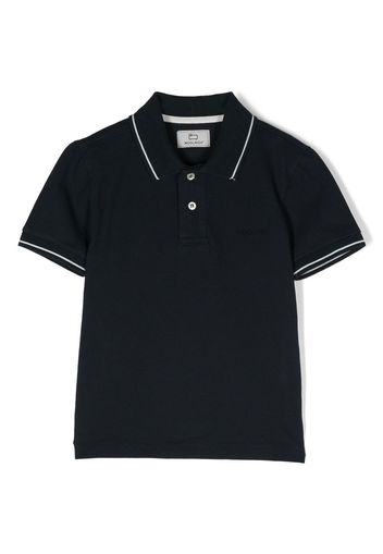 Woolrich Kids tipped polo shirt - Blu