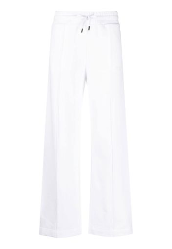 Woolrich logo-embroidered cotton track pants - Bianco