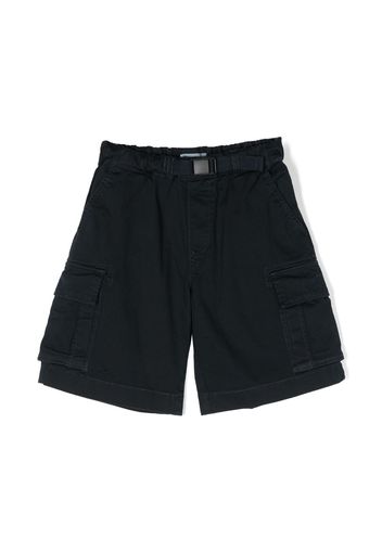 Woolrich Kids logo-detail cotton shorts - Blu