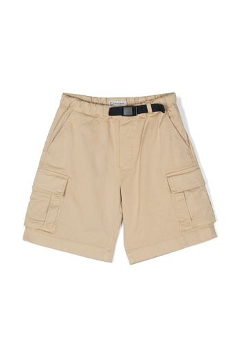 Woolrich Kids logo-detail cotton shorts - Toni neutri