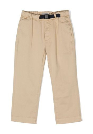 Woolrich Kids belted-waist straight-leg trousers - Toni neutri