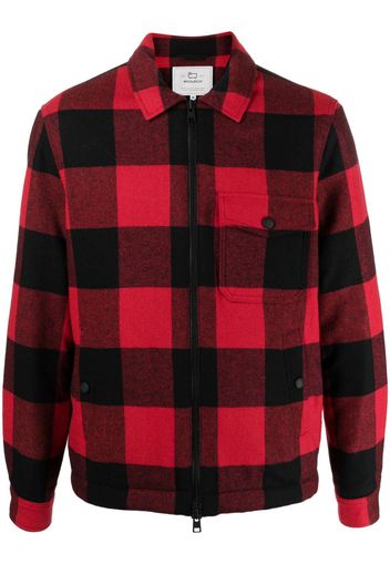 Woolrich plaid check-pattern shirt jacket - Rosso