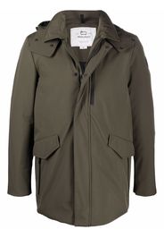 Woolrich hooded mid-length coat - Verde