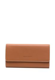 Woolrich large bi-fold leather wallet - Marrone