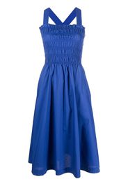 Woolrich ruched-panel midi dress - Blu