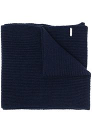 Woolrich cashmere ribbed scarf - Blu