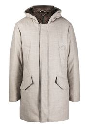 Woolrich quilted virgin wool parka coat - Toni neutri