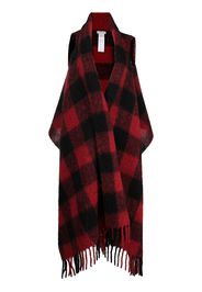 Woolrich check-pattern knitted scarf - Rosso