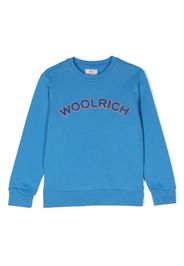 Woolrich Kids varsity terry-cloth-logo sweatshirt - Blu