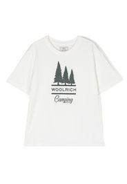 Woolrich Kids Road Trip logo-printed t-shirt - Bianco