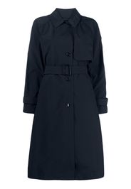 Woolrich logo-patch trench coat - Blu