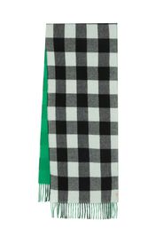 Woolrich reversible gingham-check wool scarf - Verde