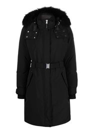 Woolrich hooded belted padded coat - Nero