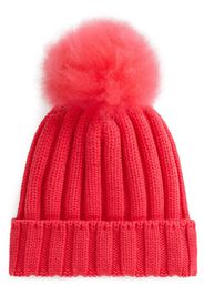 Woolrich pompom virgin wool beanie - Rosso