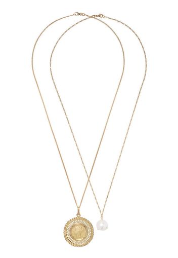 Collana in oro 18kt con pendente a perla