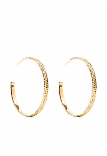 Wouters & Hendrix chain-texture hoop earrings - Oro