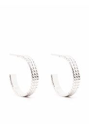 Wouters & Hendrix chain-texture hoop earrings - Argento