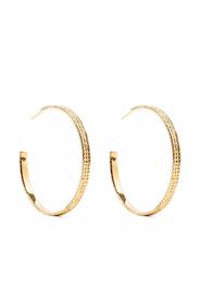 Wouters & Hendrix chain-texture hoop earrings - Oro