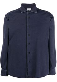 Xacus long-sleeve washed-effect shirt - Blu
