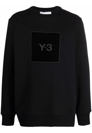 Y-3 ADIDAS logo-print crew neck sweatshirt - Nero