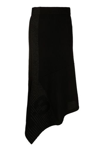 Y-3 CH1 asymmetric knitted skirt - Nero