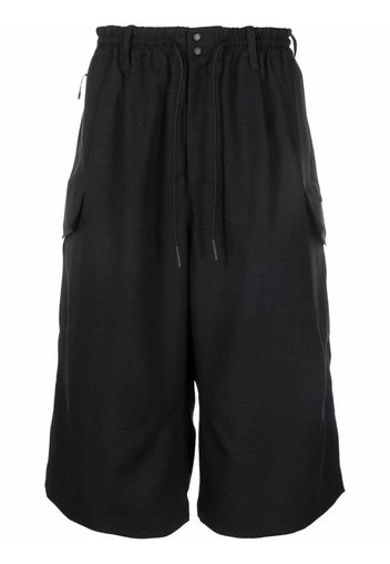 Y-3 drawstring cargo shorts - Nero