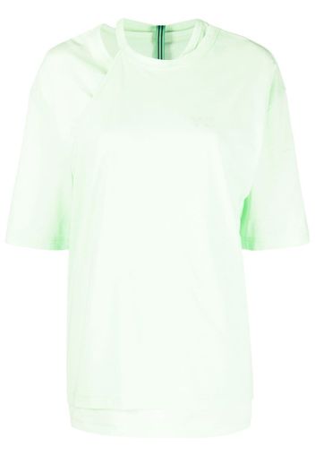 Y-3 layered logo-print T-shirt - Verde