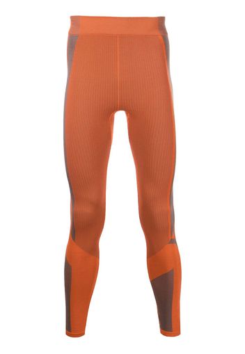 Y-3 panelled running legging tights - Arancione