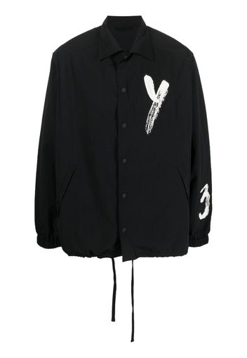 Y-3 logo-print shirt jacket - Nero