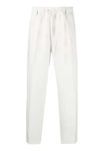 Y-3 straight-leg side-stripe trousers - Toni neutri